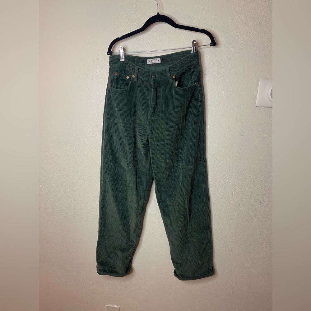 Y2K 90’s style Oversized dark green corduroy pants size S